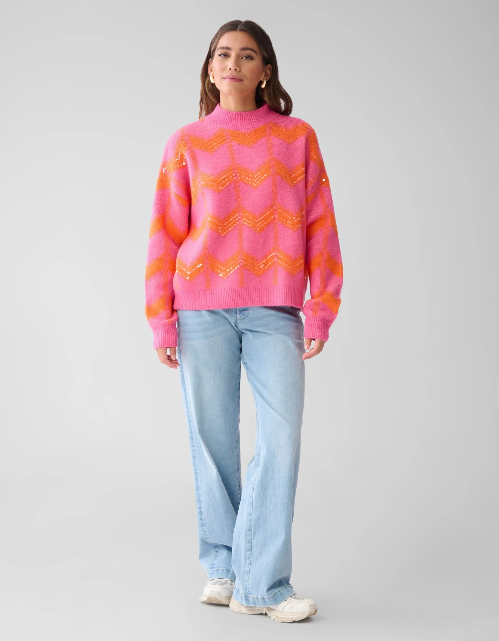 Shoeby Sequin Dames Trui Roze By Furmey<DAMES Truien En Sweaters