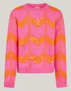 Shoeby Sequin Meisjes Trui Roze By Furmey< Gebreide Truien