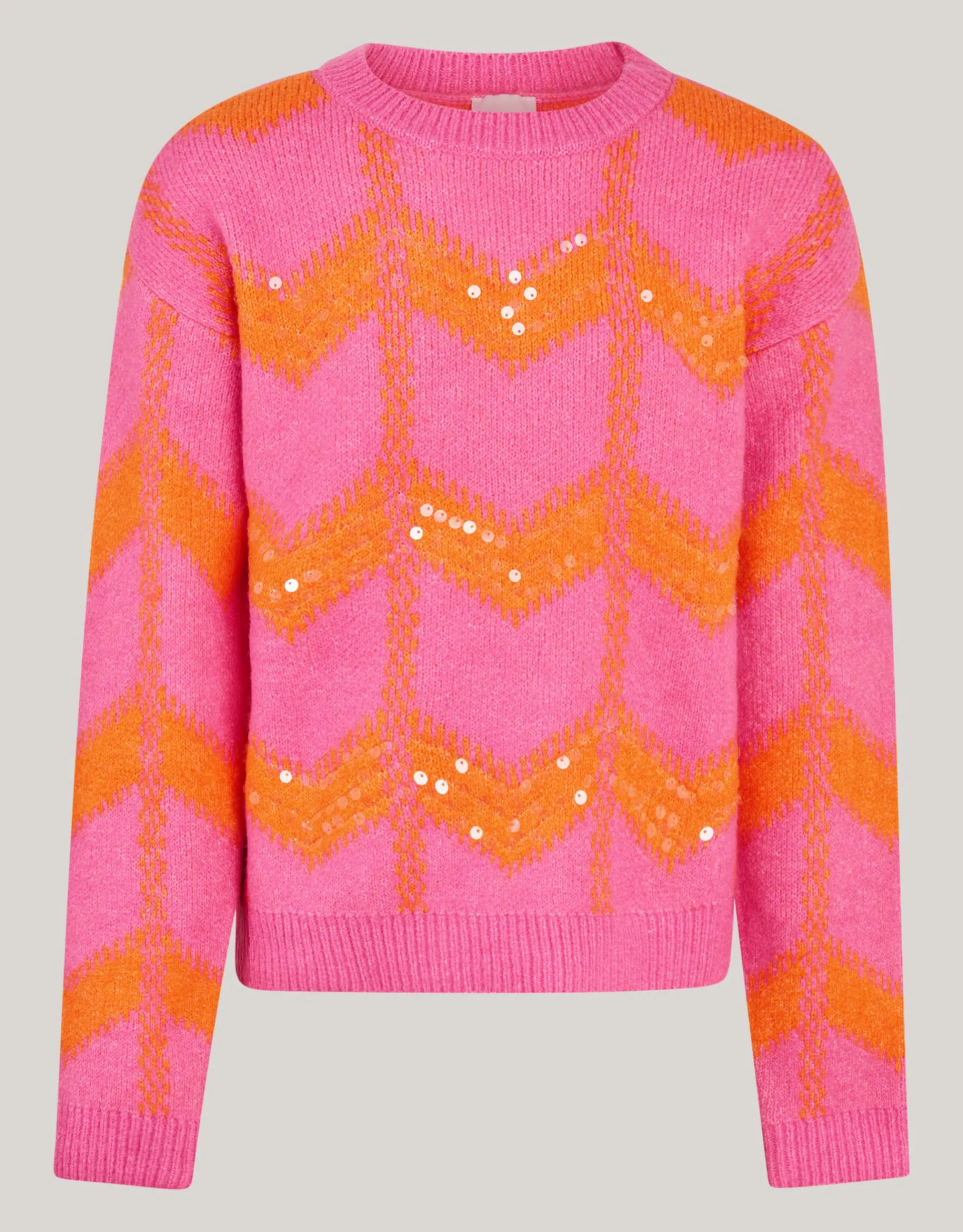 Shoeby Sequin Meisjes Trui Roze By Furmey< Gebreide Truien