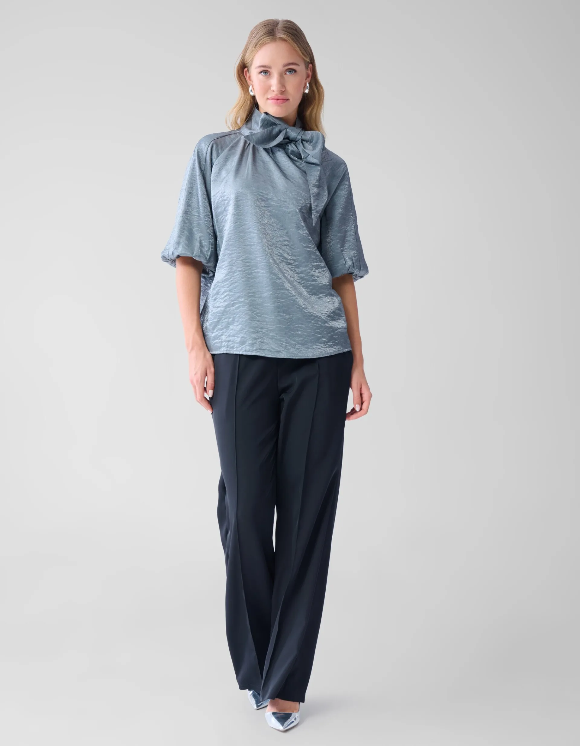 Shoeby Shine Blouse Donkergrijs<DAMES Blouses