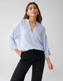 Shoeby Shine Wide Blouse Lichtblauw<DAMES Blouses