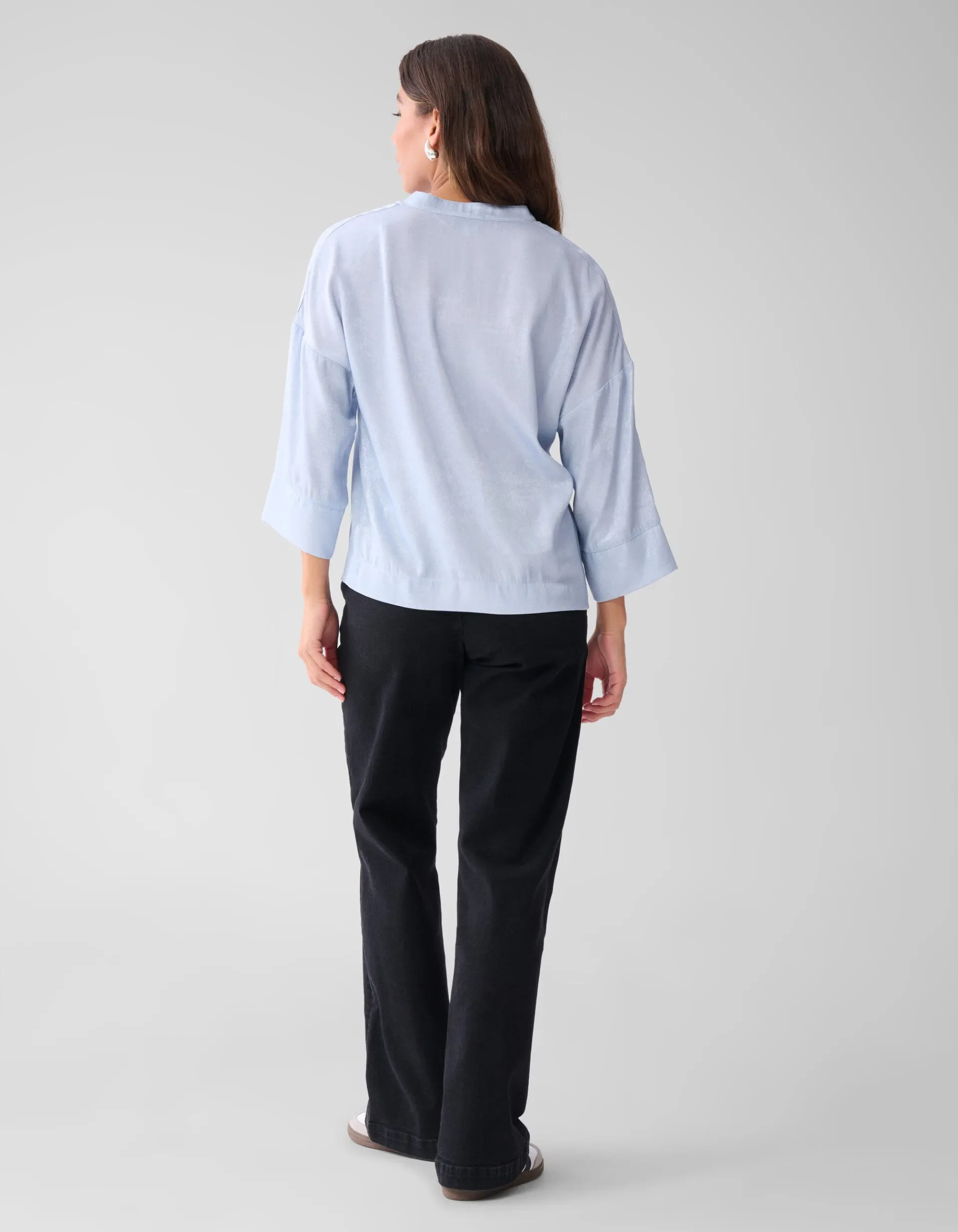 Shoeby Shine Wide Blouse Lichtblauw<DAMES Blouses