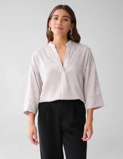 Shoeby Shine Wide Blouse Zilver<DAMES Blouses