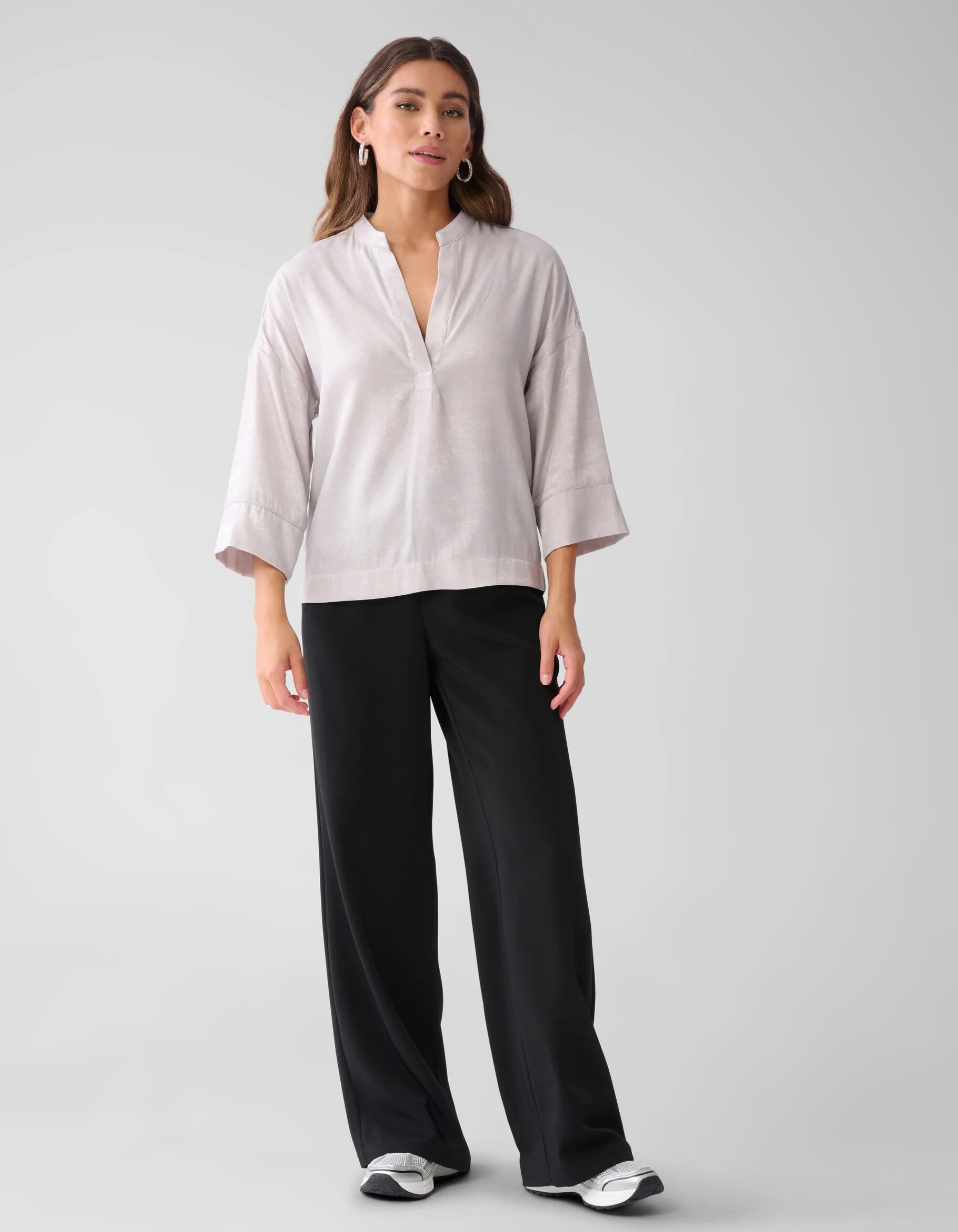 Shoeby Shine Wide Blouse Zilver<DAMES Blouses