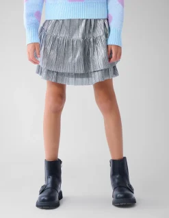 Shoeby Shiny Mini Rok Zilver< Rokken