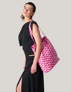 Shoeby Logo Shopper Roze<DAMES Tassen