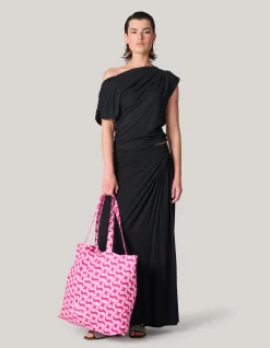 Shoeby Logo Shopper Roze<DAMES Tassen