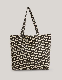 Shoeby Logo Shopper Zwart Groot<DAMES Tassen
