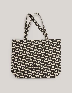 Shoeby Logo Shopper Zwart Groot<DAMES Tassen