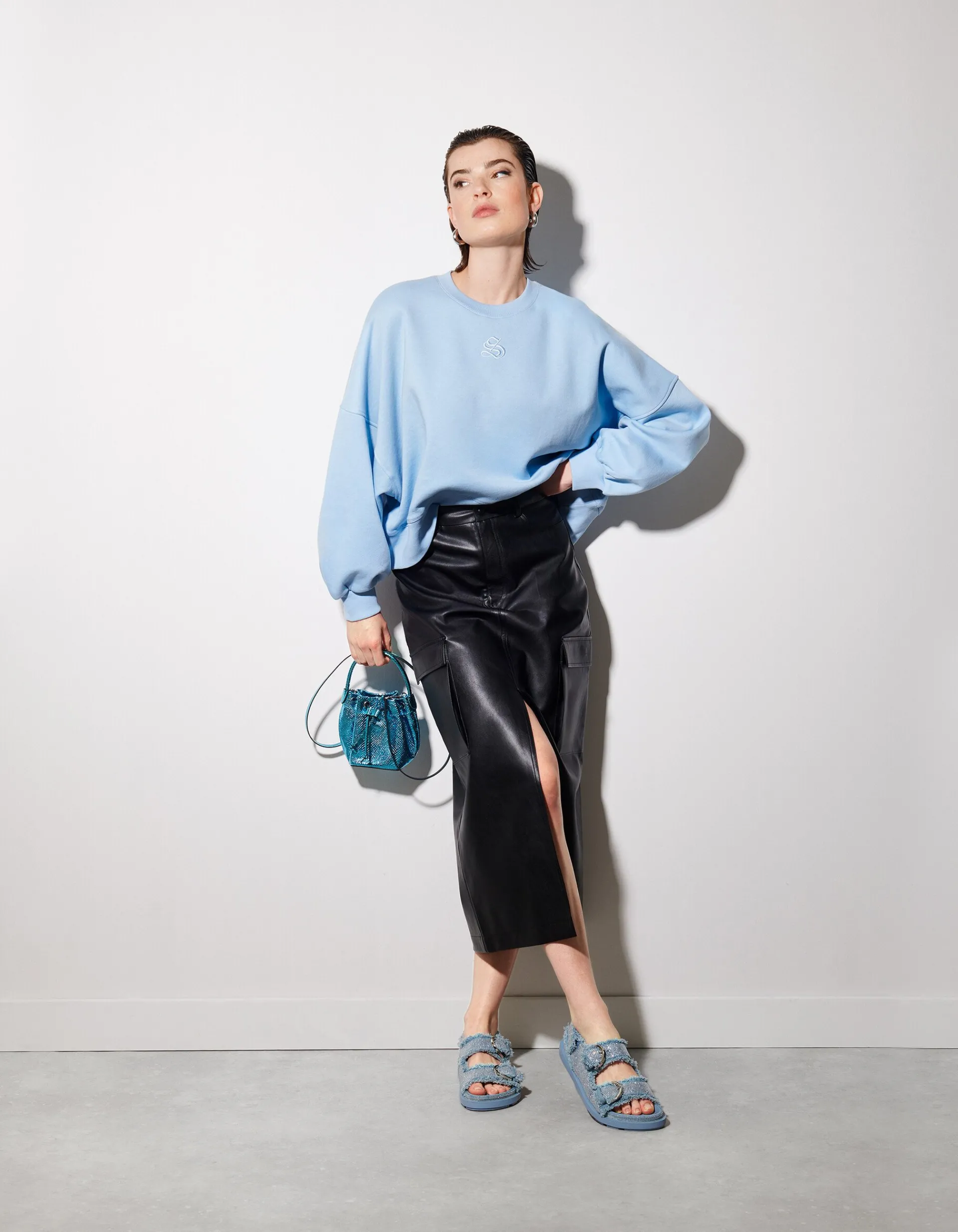 Shoeby Logo Sweater Lichtblauw<DAMES Truien En Sweaters