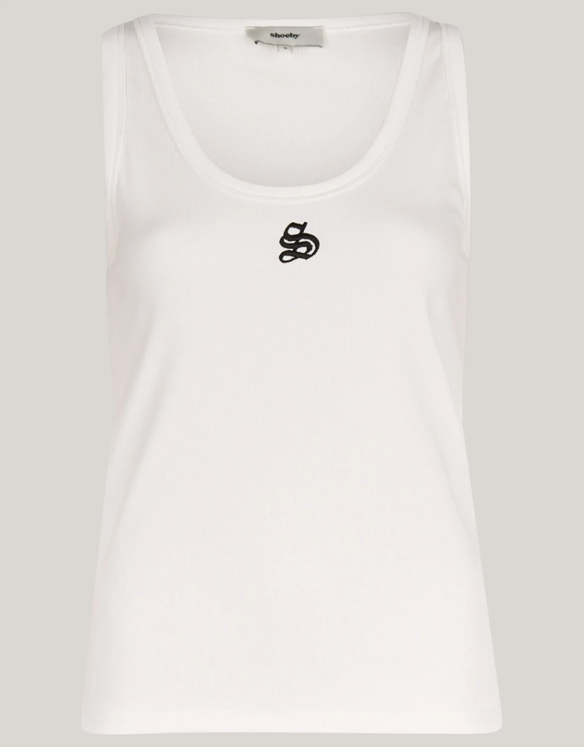 Shoeby Logo Tanktop Wit<DAMES Tops