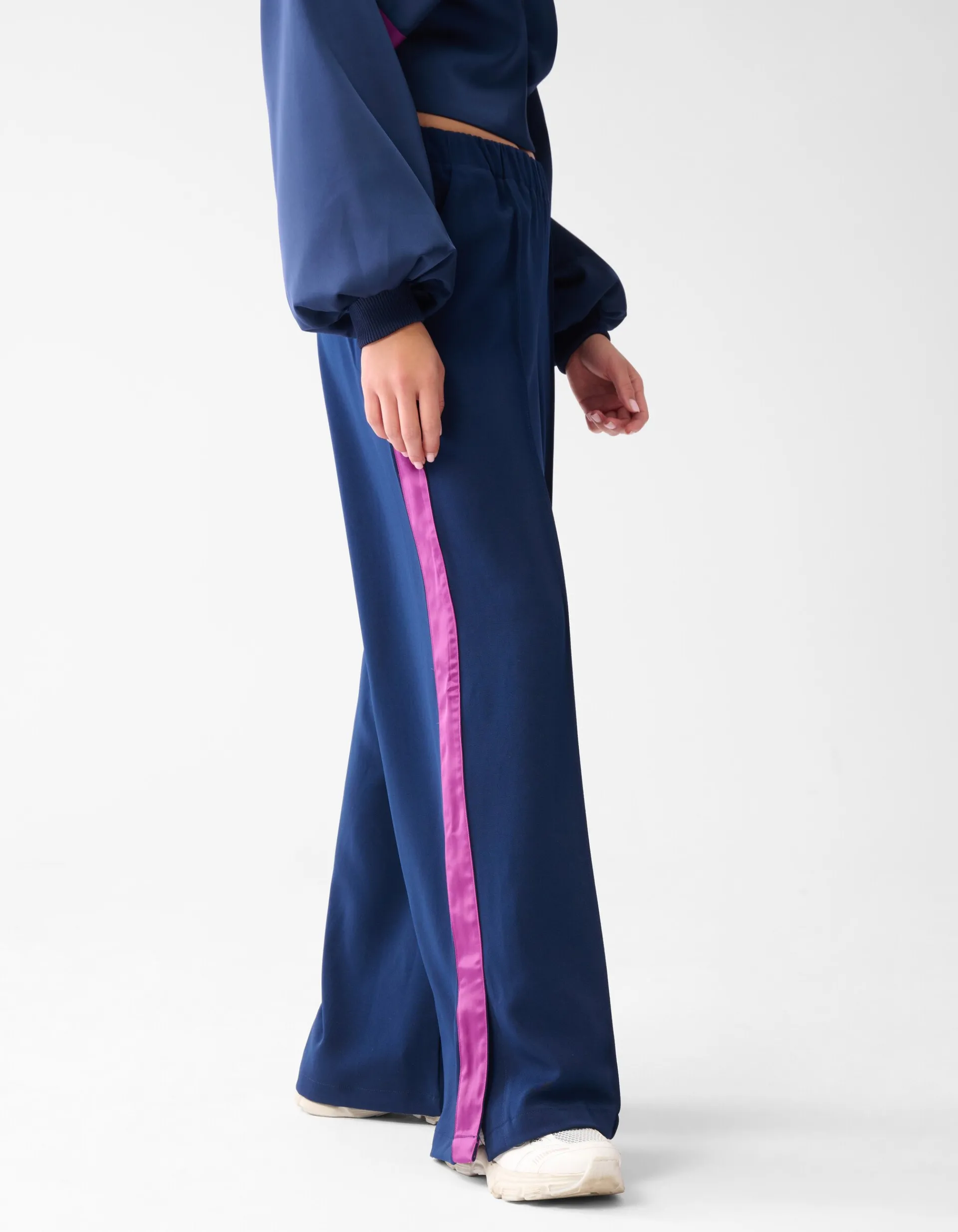 Shoeby Side Stripe Broek Donkerblauw<DAMES Broeken