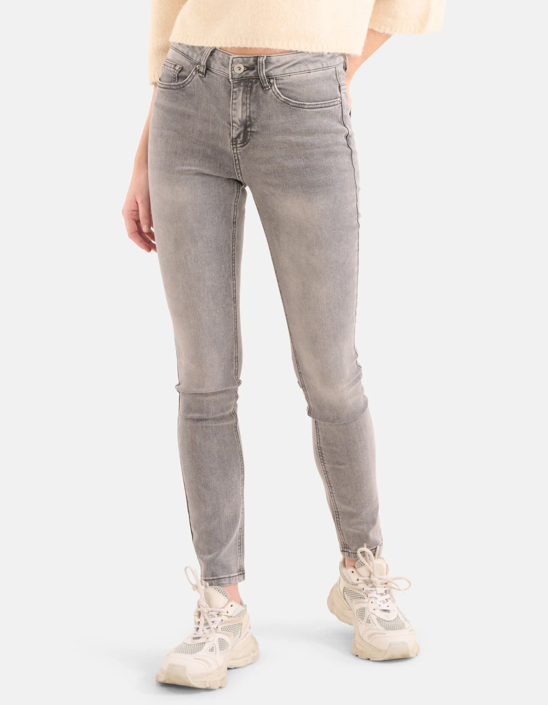 Shoeby Skinny Jeans Grijs L30<DAMES Jeans