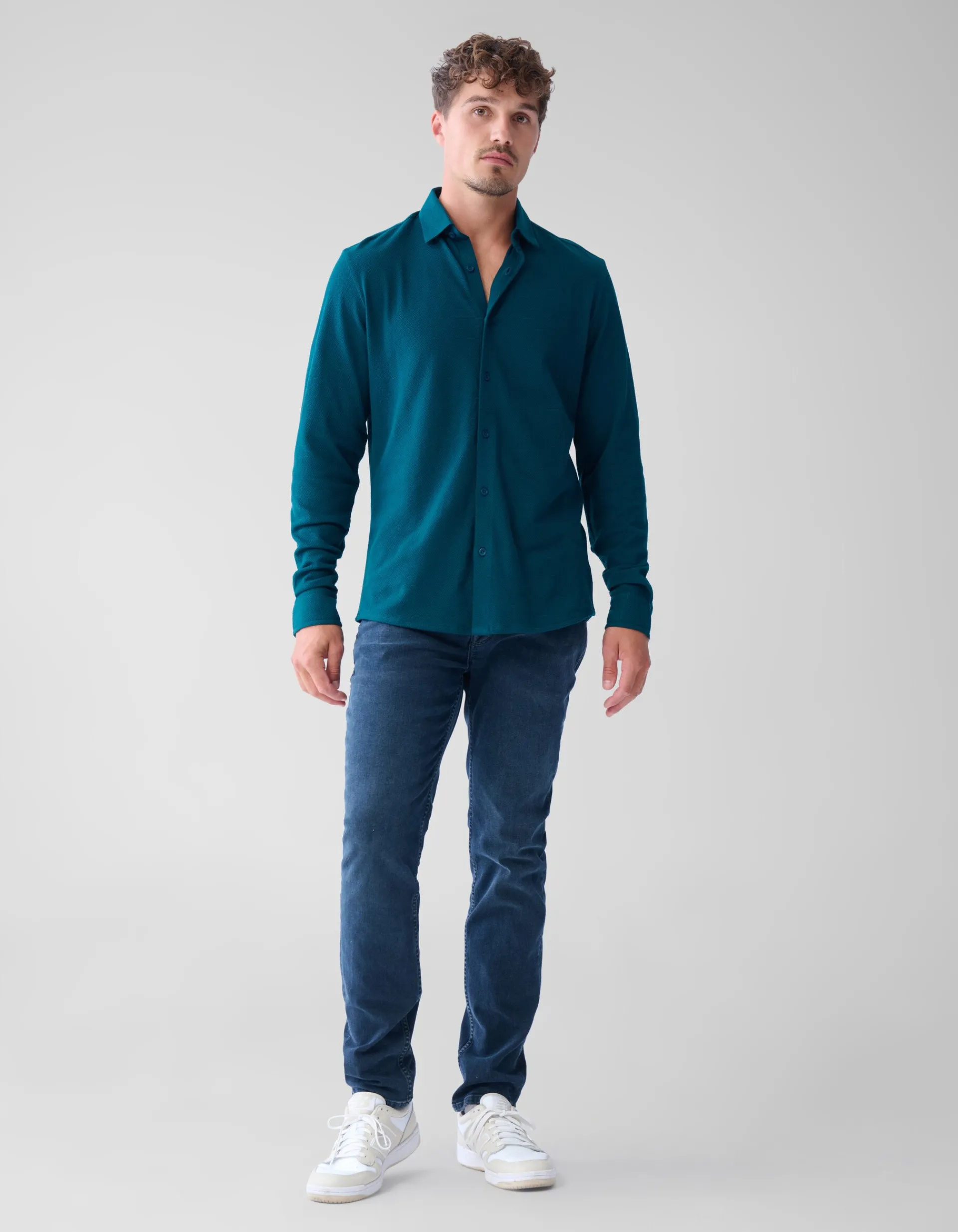 Shoeby Slim Fit Jeans Blauw/Zwart L32<Heren Jeans