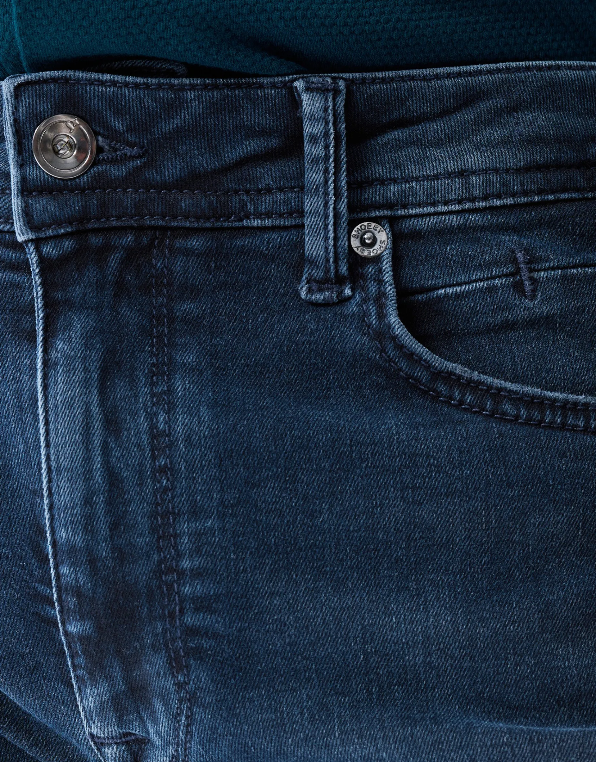 Shoeby Slim Fit Jeans Blauw/Zwart L32<Heren Jeans