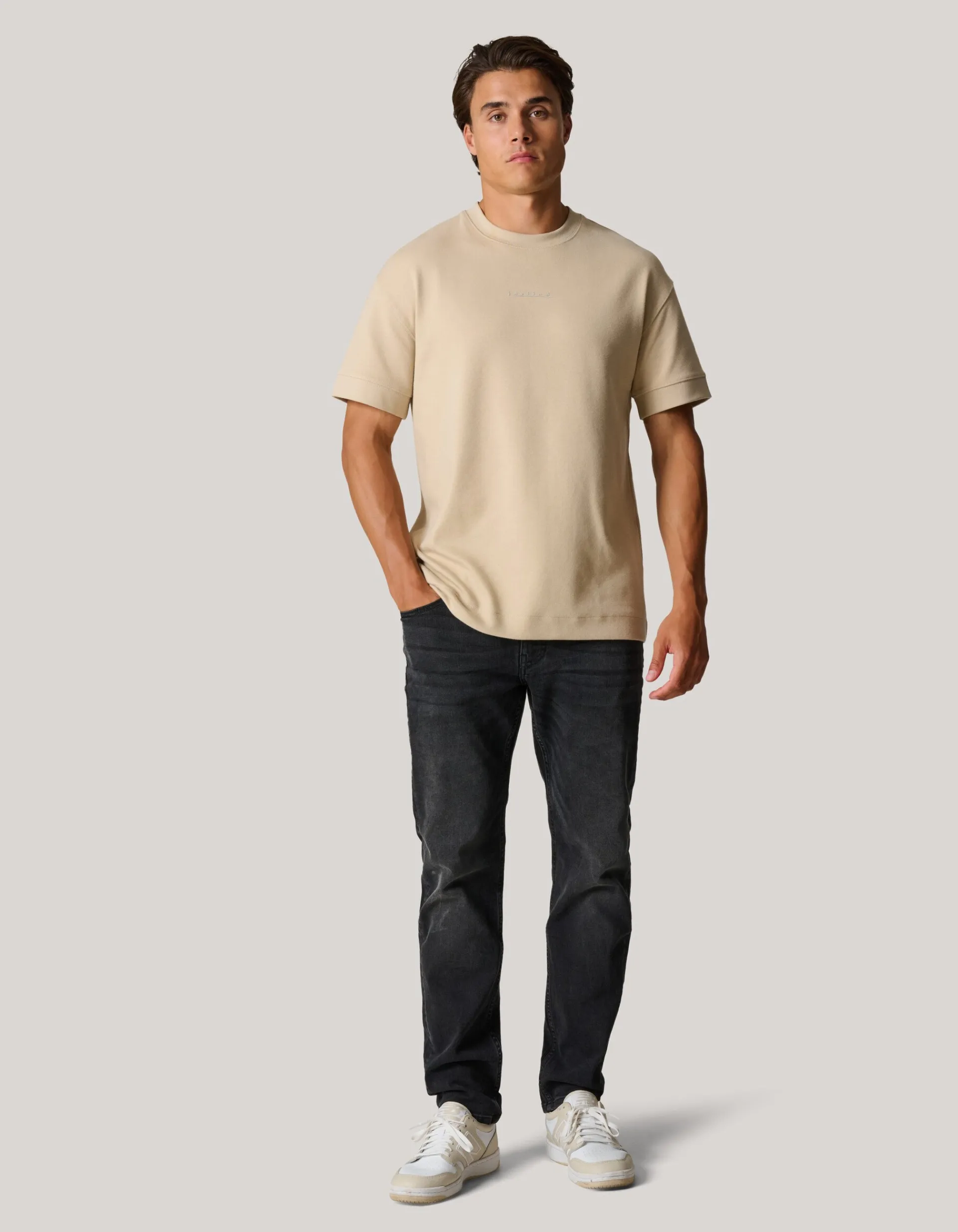 Shoeby Slim Fit Jeans Washed Black L34<Heren Jeans