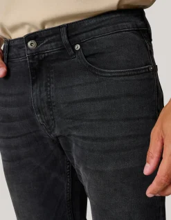 Shoeby Slim Fit Jeans Washed Black L34<Heren Jeans