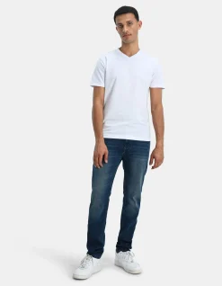 Shoeby Slim Fit Jog Jeans Donkerblauw L32<Heren Jeans