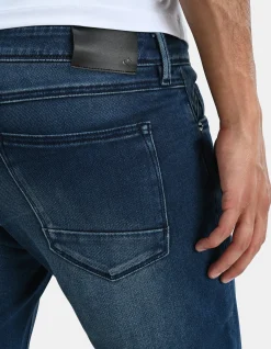 Shoeby Slim Fit Jog Jeans Donkerblauw L32<Heren Jeans