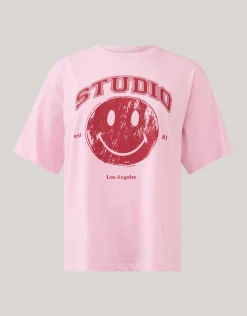 Shoeby Smiley Artwork T-shirt Roze<DAMES T-Shirts