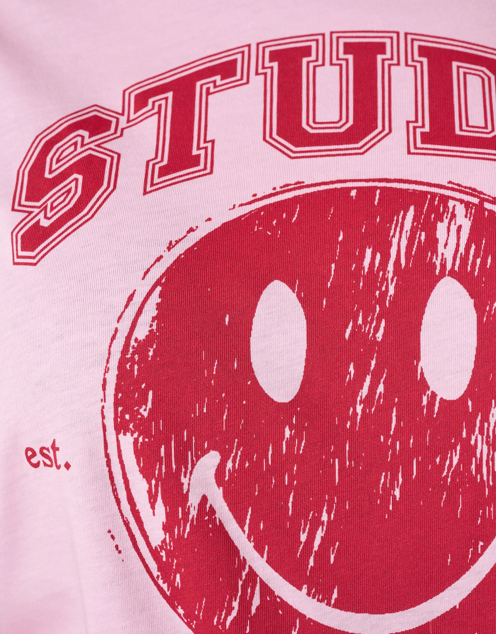 Shoeby Smiley Artwork T-shirt Roze<DAMES T-Shirts
