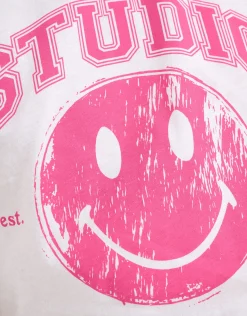 Shoeby Smiley Artwork T-shirt Wit< T-Shirts