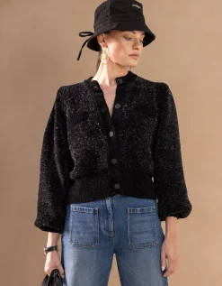 Shoeby Soft Cropped Vest Zwart By Mieke<DAMES Truien En Sweaters