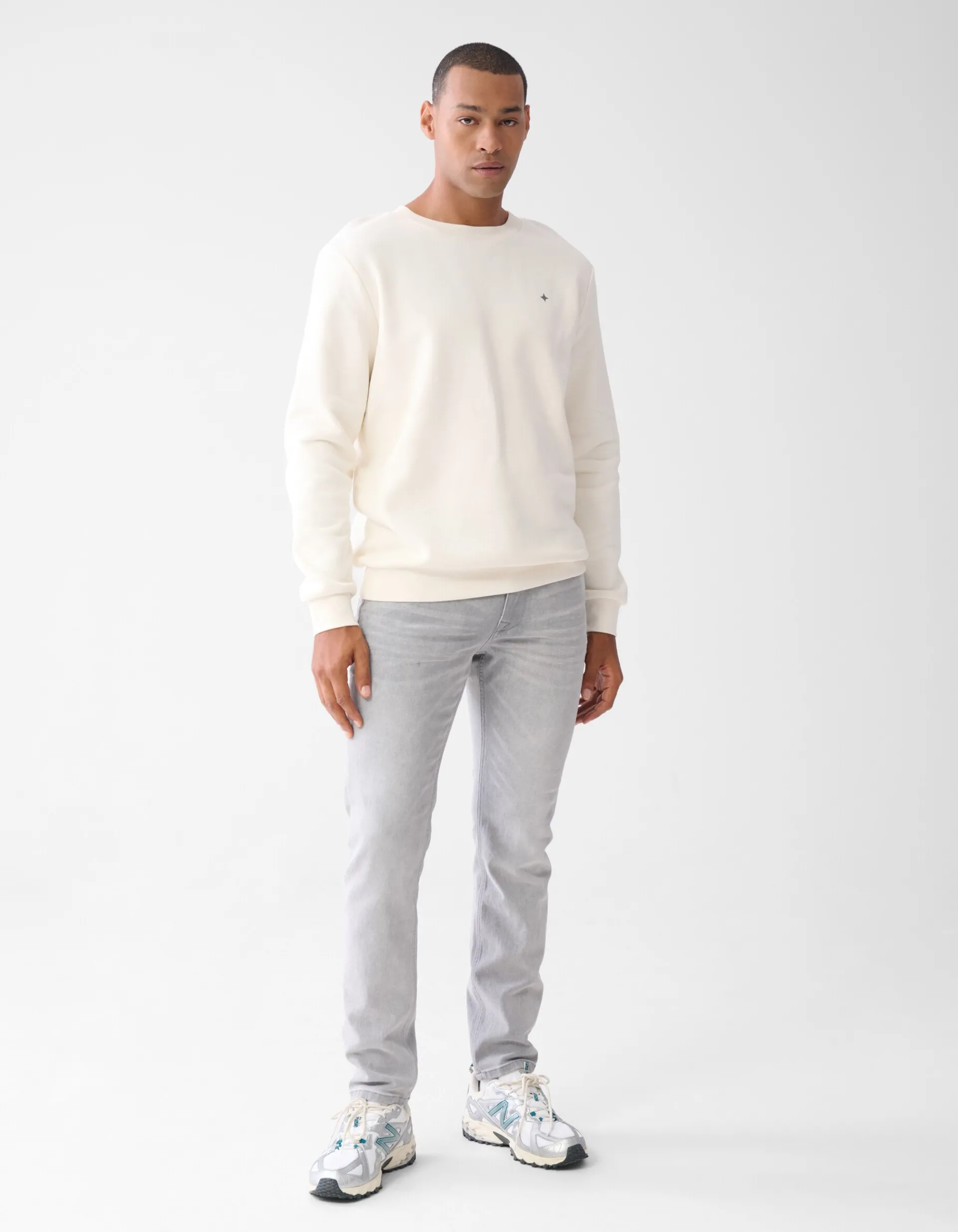 Shoeby Sparkle Sweater Gebroken Wit<Heren Truien En Sweaters