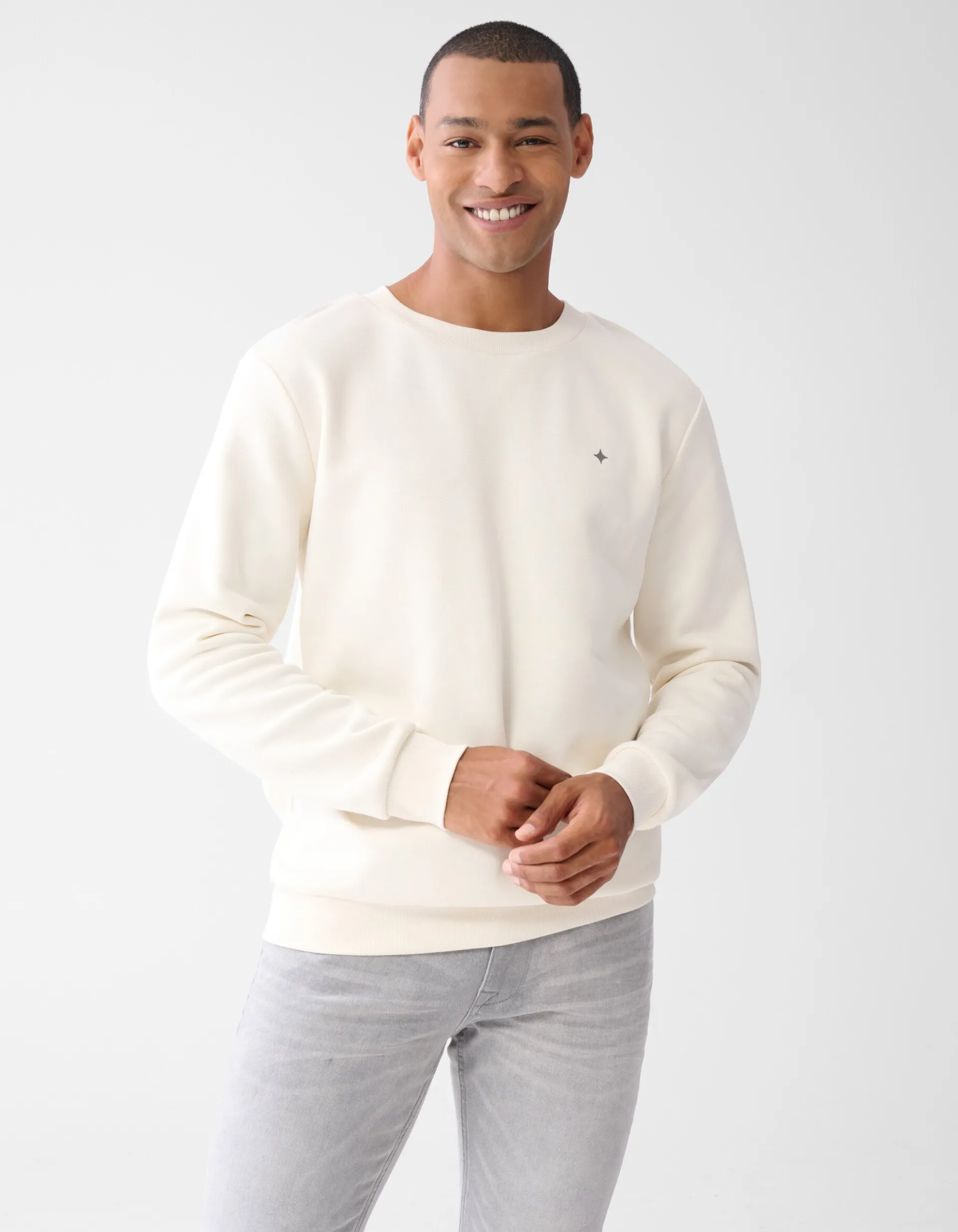 Shoeby Sparkle Sweater Gebroken Wit<Heren Truien En Sweaters
