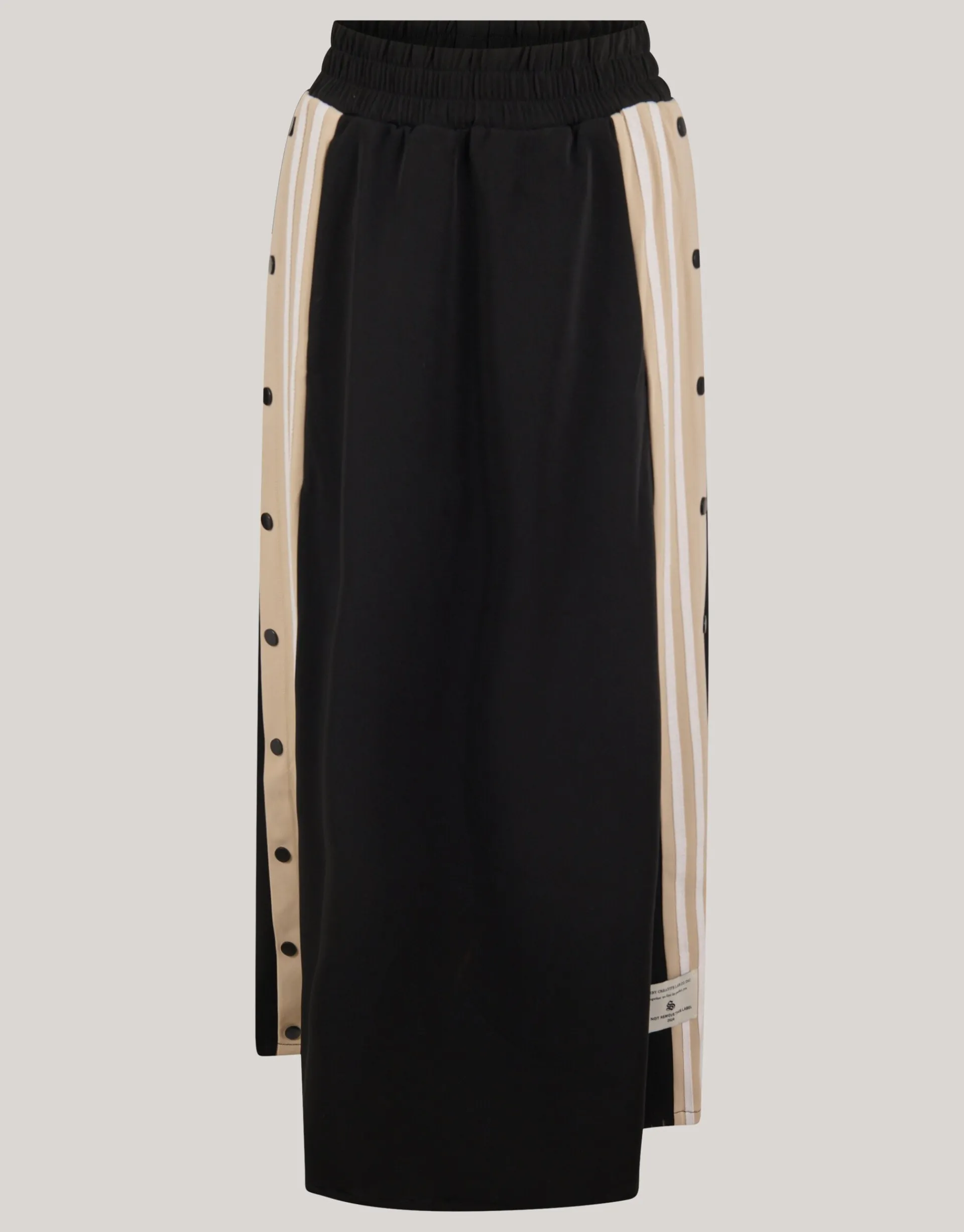 Shoeby Sporty Button Maxi Rok Zwart<DAMES Rokken