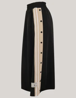 Shoeby Sporty Button Maxi Rok Zwart<DAMES Rokken