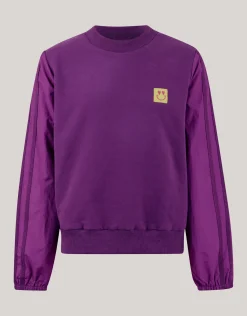 Shoeby Sporty Stripe Sweater Paars< Sweaters En Hoodies