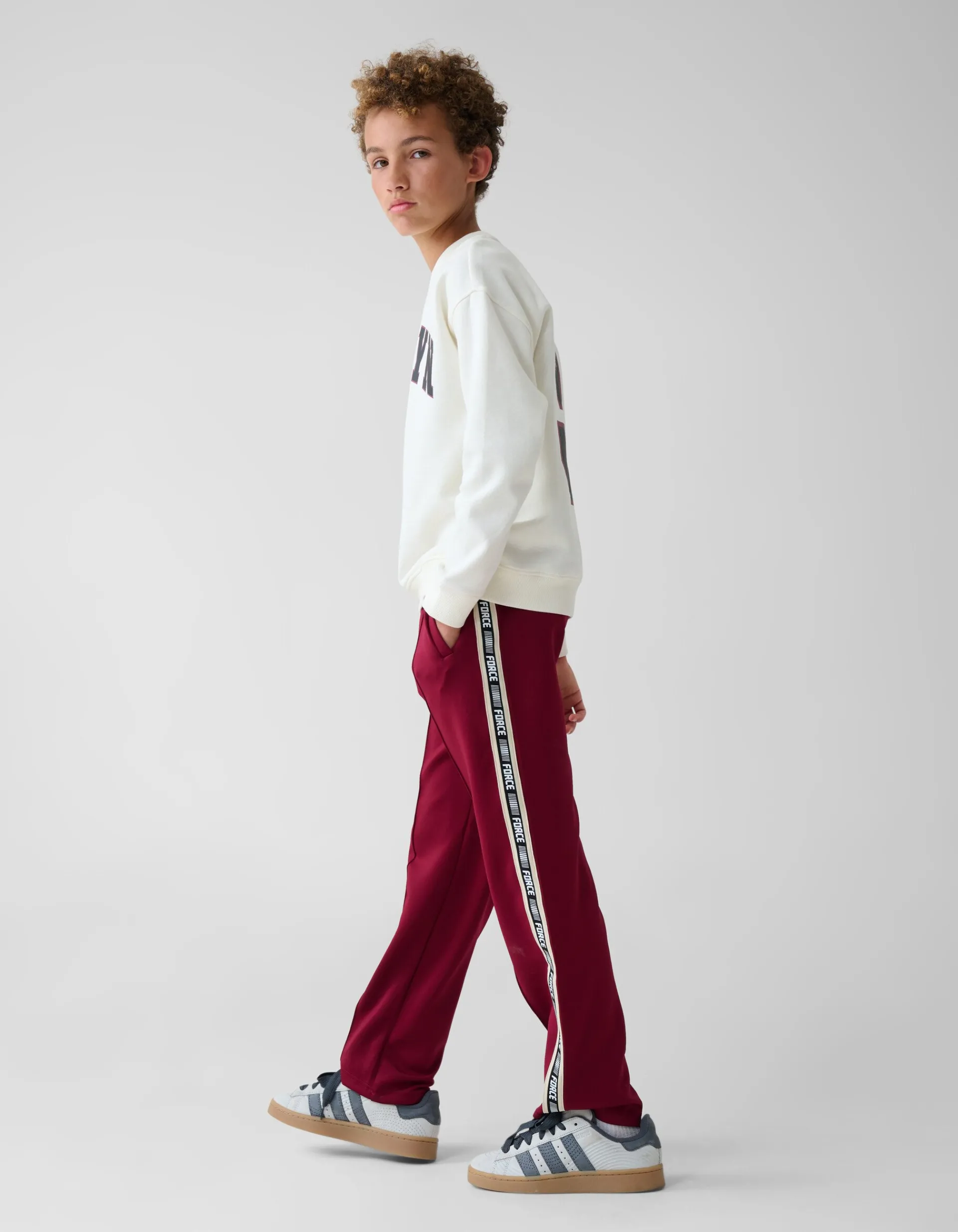 Shoeby Sporty Tape Broek Donkerrood< Broeken