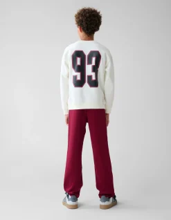 Shoeby Sporty Tape Broek Donkerrood< Broeken