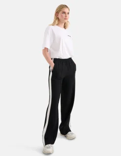 Shoeby Sporty Wide Leg Broek Zwart<DAMES Broeken