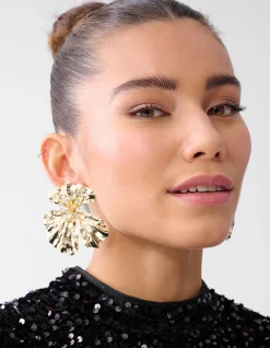 Shoeby Statement Flower Oorbellen Goud<DAMES Sieraden