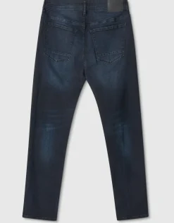 Shoeby Straight Fit Jeans Blauw/Zwart L32<Heren Jeans