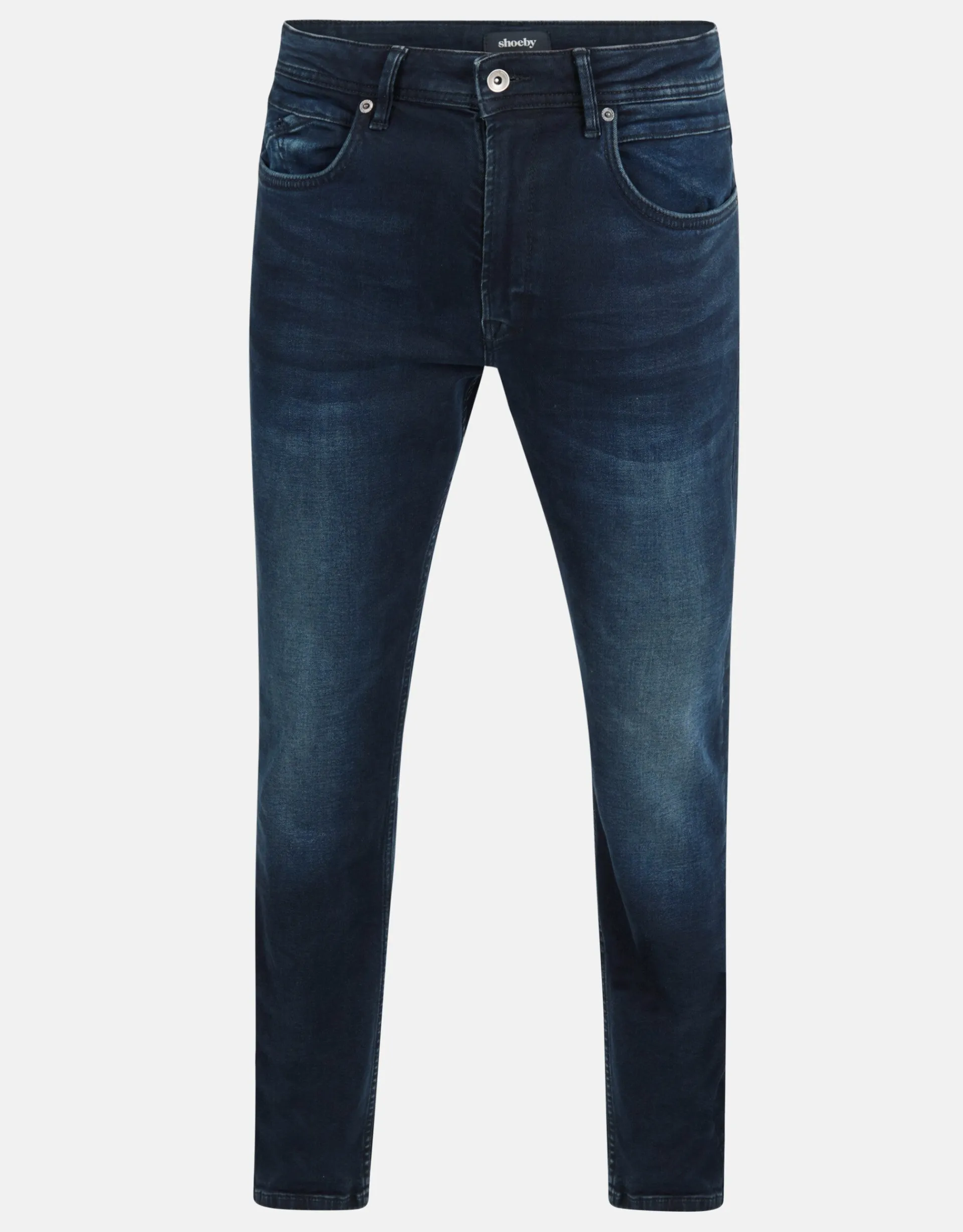 Shoeby Straight Fit Jeans Blauw/Zwart L30<Heren Jeans