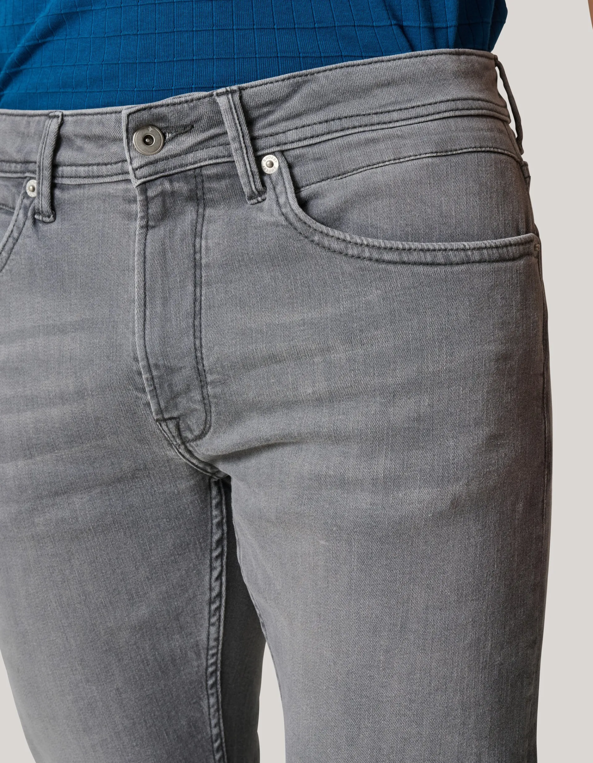 Shoeby Straight Fit Jeans Grijs L36<Heren Jeans