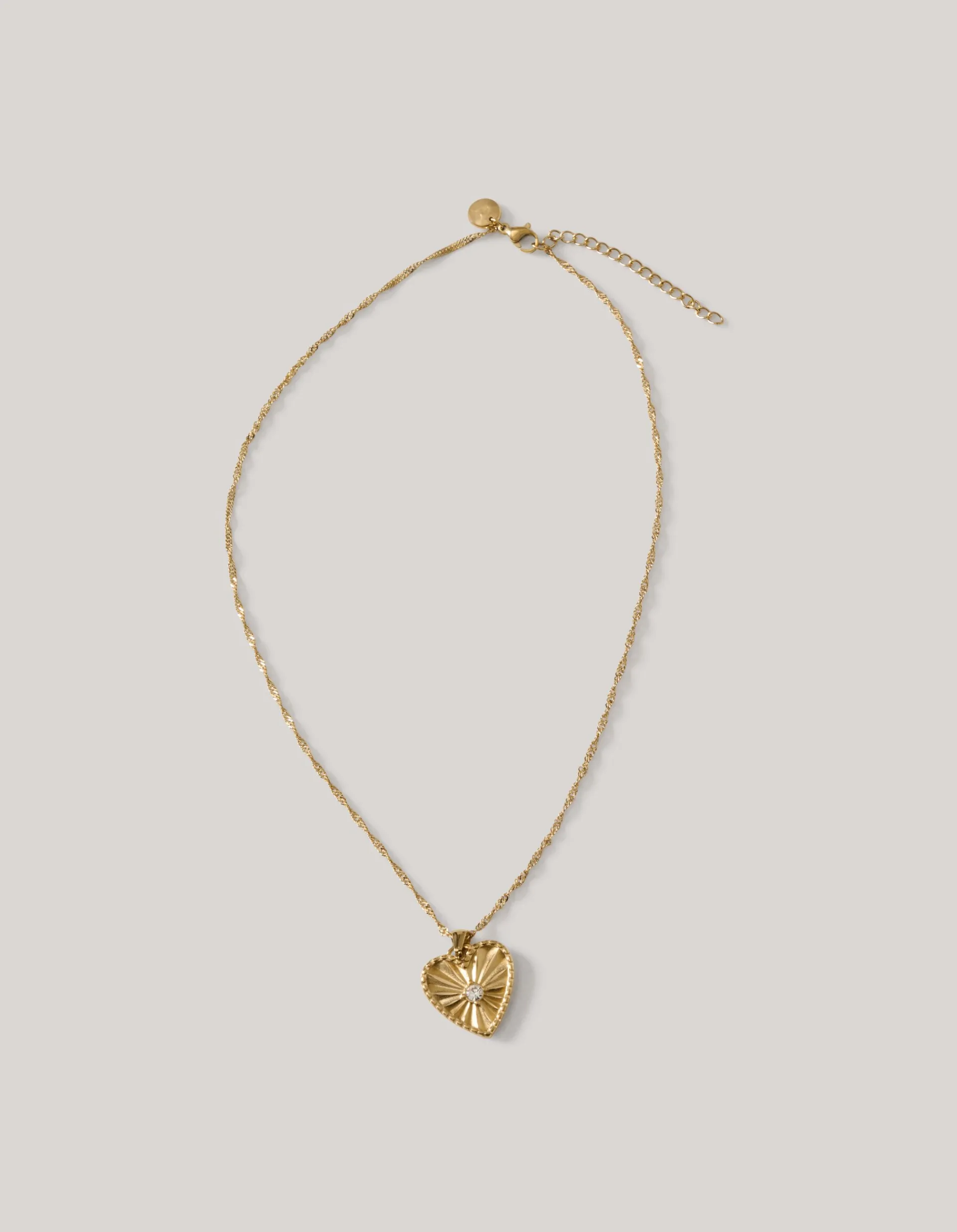 Shoeby Strass Heart Ketting Goud<DAMES Sieraden