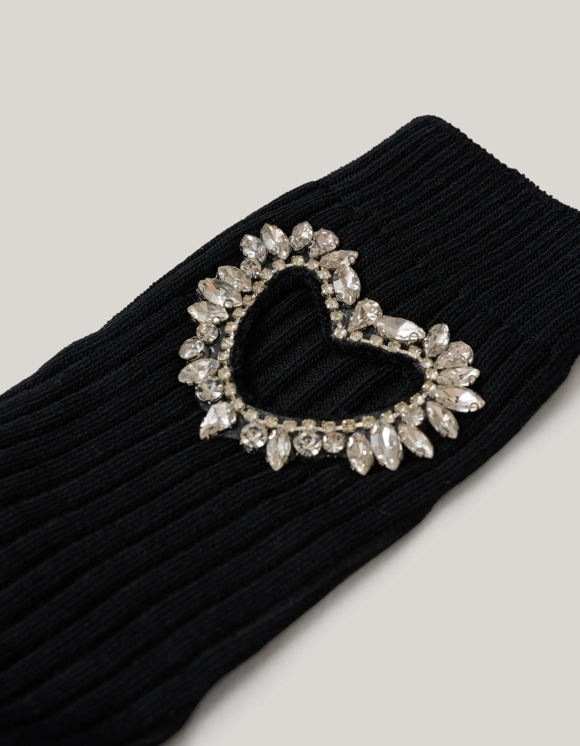Shoeby Strass Heart Sokken Zwart<DAMES Overige Accessoires