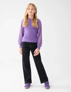 Shoeby Strass Heart Straight Fit Jeans Zwart< Jeans