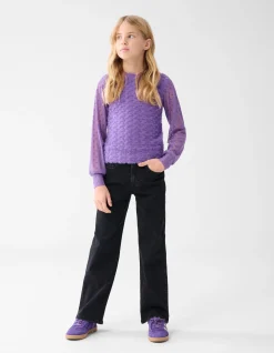 Shoeby Strass Heart Straight Fit Jeans Zwart< Jeans