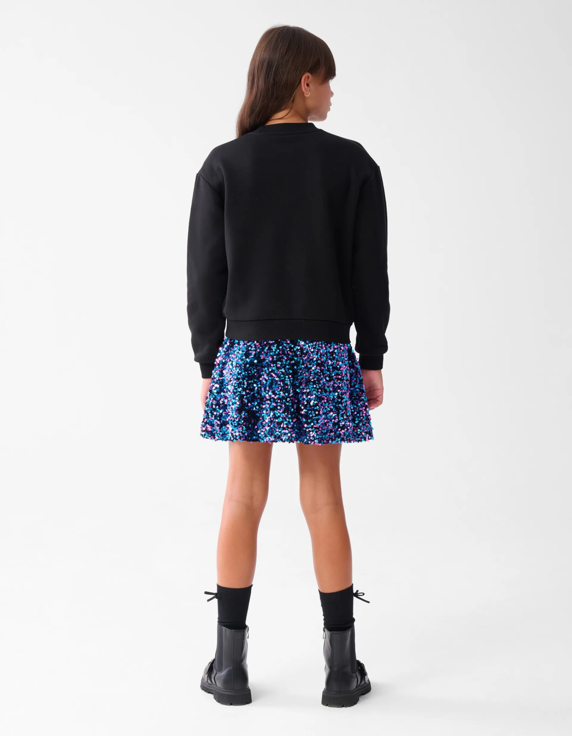 Shoeby Strass Heart Sweater Zwart< Sweaters En Hoodies