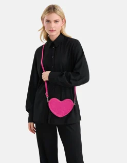 Shoeby Strass Heart Tas Roze<DAMES Tassen