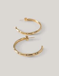 Shoeby Strass Hoop Oorbellen Goud<DAMES Sieraden