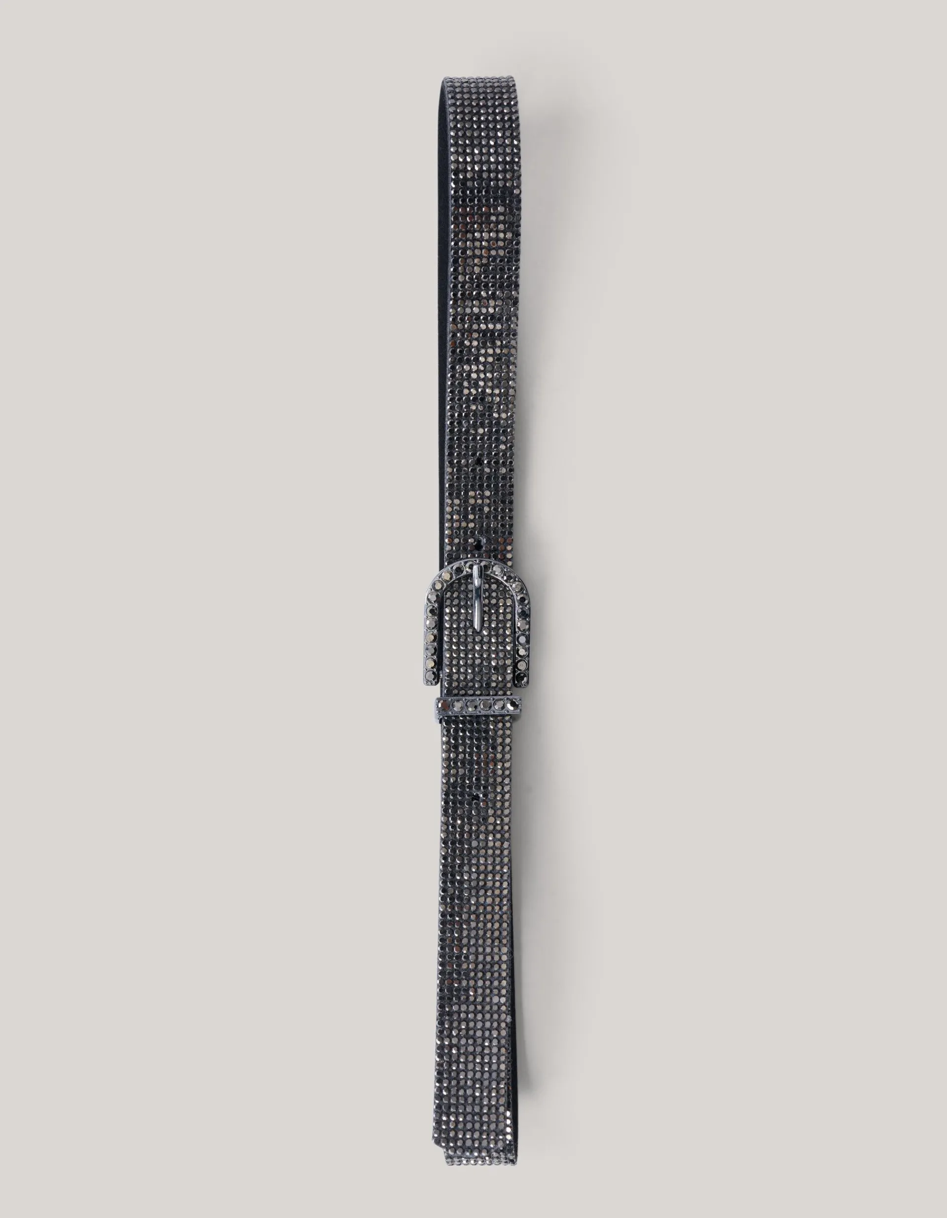 Shoeby Strass Riem Donkergrijs< Riemen