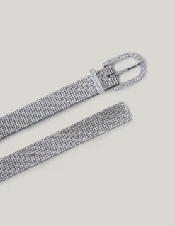 Shoeby Strass Riem Zilver< Riemen