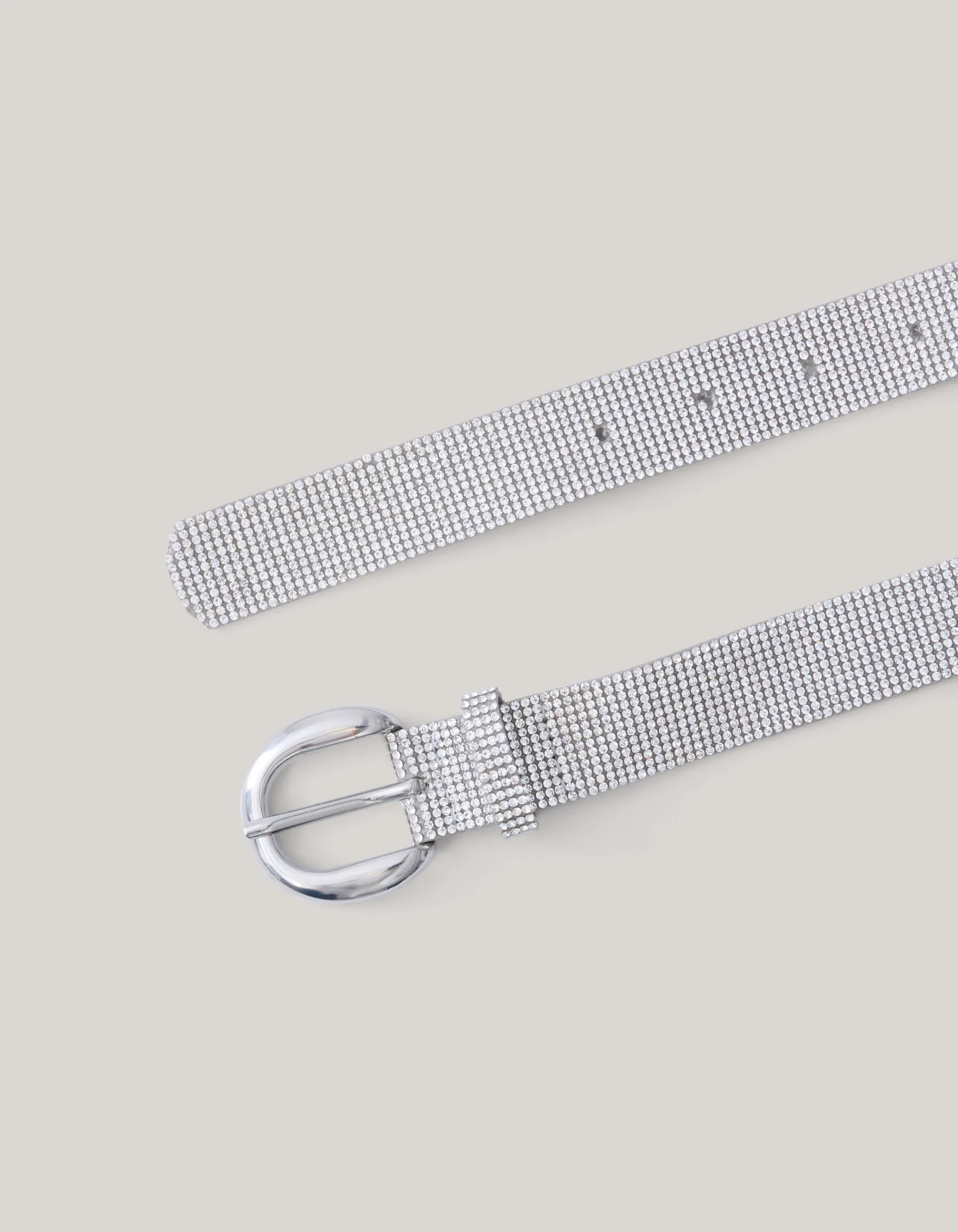 Shoeby Strass Riem zilver<DAMES Riemen