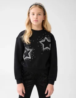 Shoeby Strass Sterren Sweater Zwart< Sweaters En Hoodies